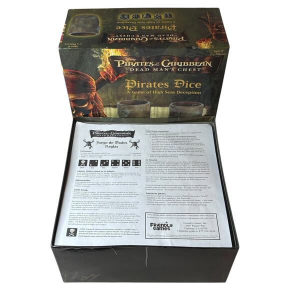 Disney Pirates Of The Caribbean "Pirate's Dice" Game Dead Man’s Chest 100% - Picture 9 of 16